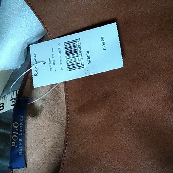 POLO RALPH LAUREN LEATHER  100% lamb leather long sleeve topNWT - Picture 3 of 5